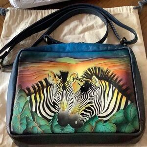 Anuschka Zebra Purse